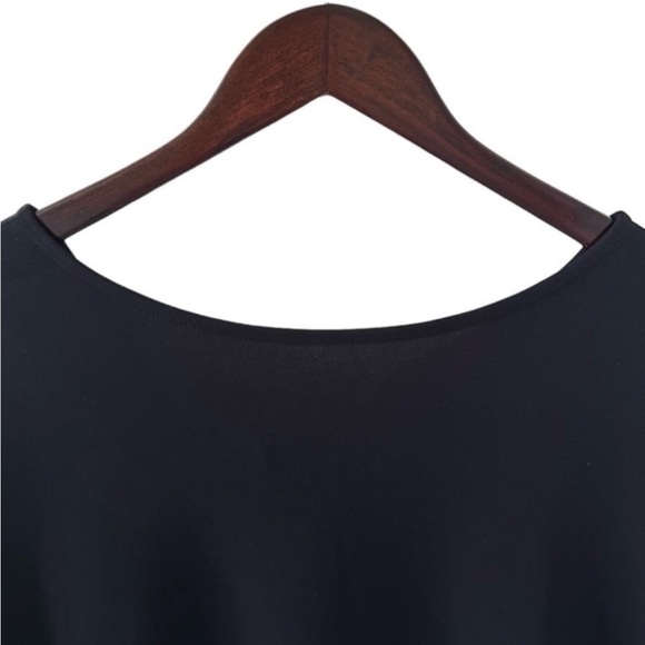 The Limited Black 3/4 Sleeve Top with Back Tie Detail Size Medium - Picture 3 of 9